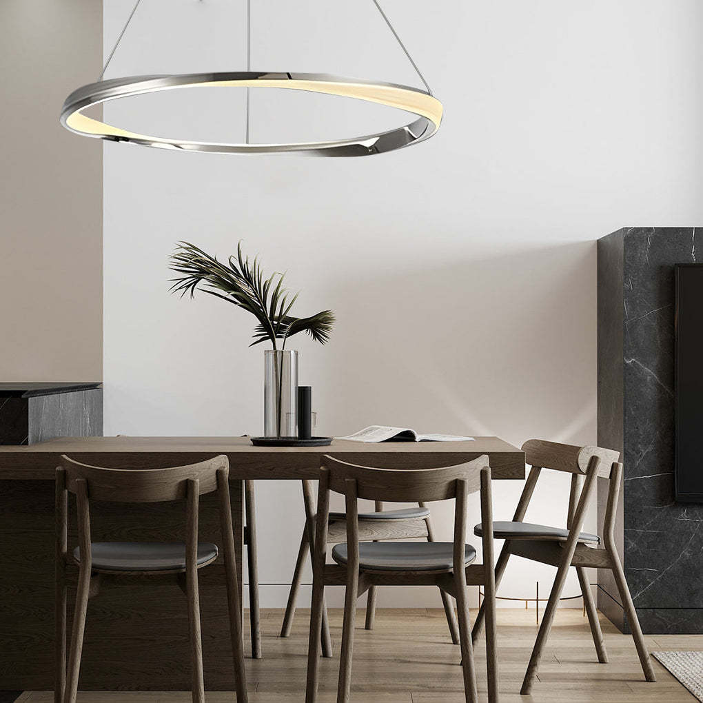 Ring Dimmable LED Oval Nordic Chandelier