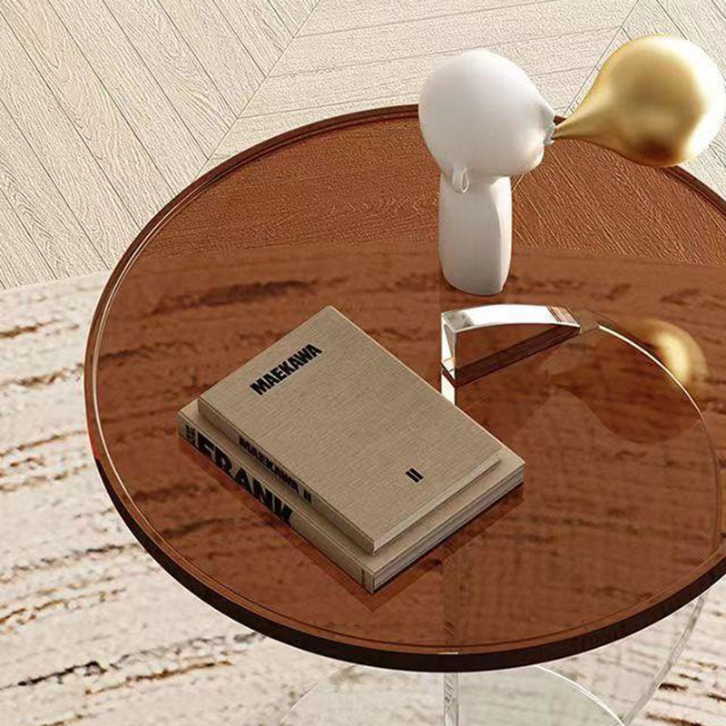 Minimalist Semicircular Plastic Coffee Table