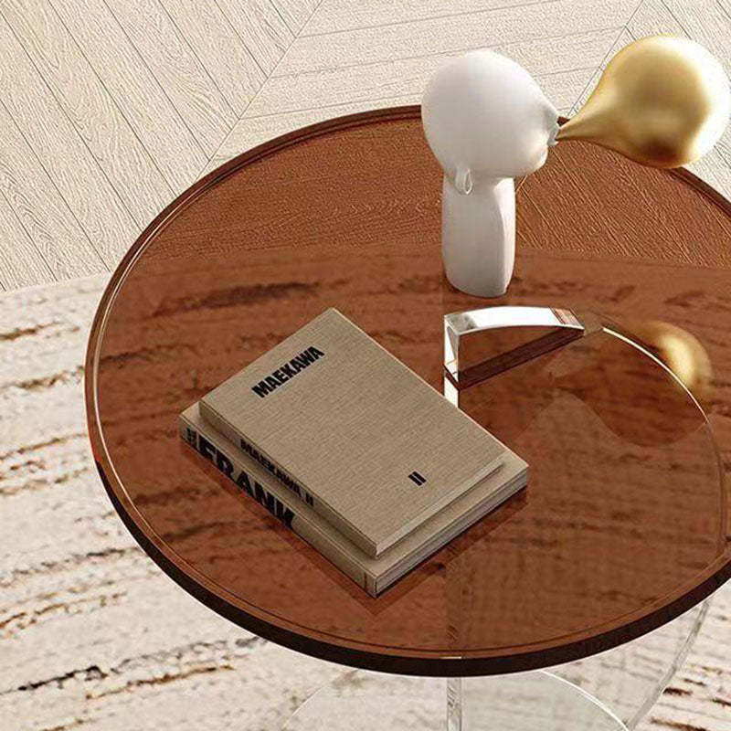 Minimalist Semicircular Plastic Coffee Table