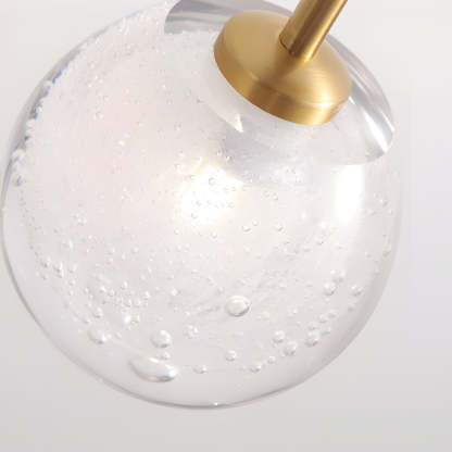 1-Light Glass Bubble Globe Slim Wall Light-Lighom