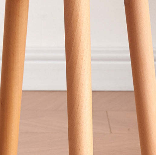 Minimalist Lambswool Wood Vanity Stool