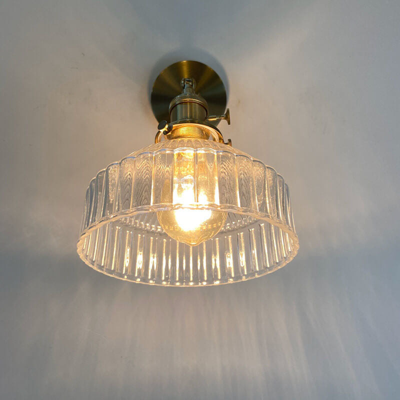 Nordic Dome Glass Brass Wall Sconce