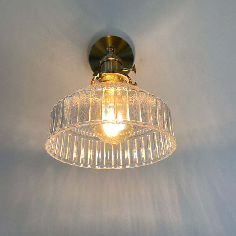 Nordic Dome Glass Brass Wall Sconce