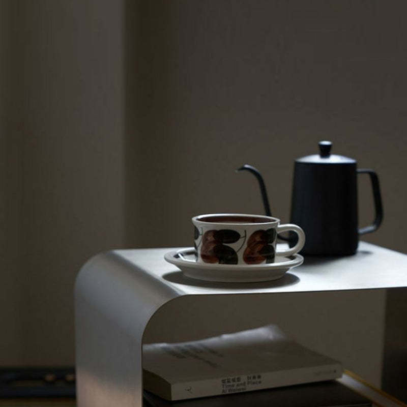 Minimalist Curved Steel Side Table
