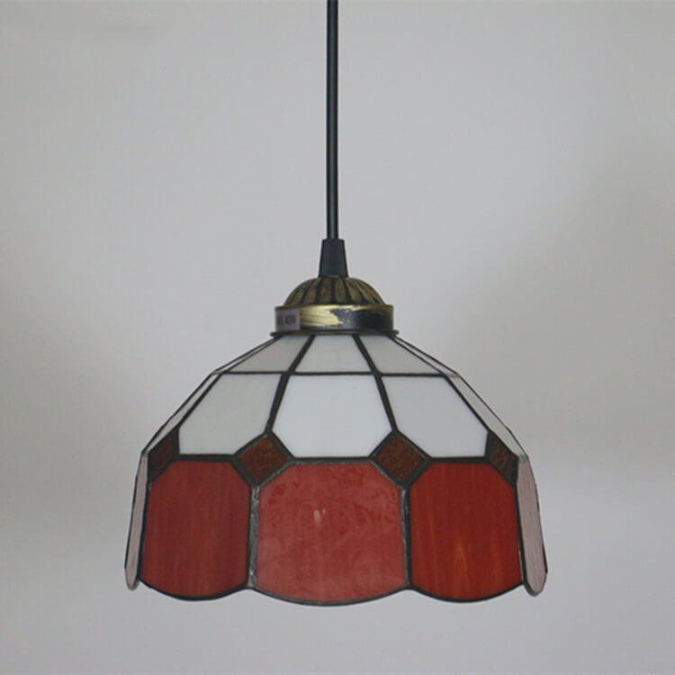 Tiffany European Stained Glass Dome Pendant Light