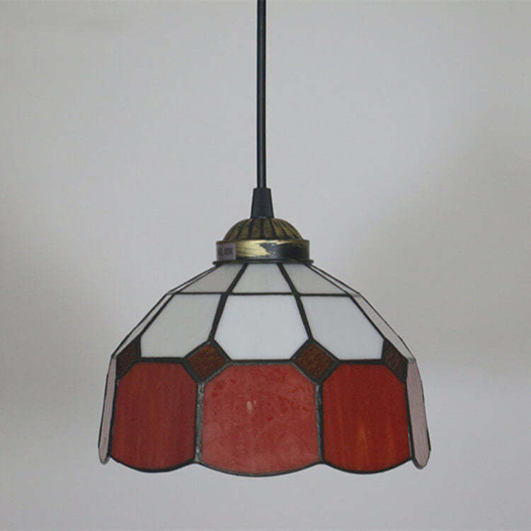 Tiffany European Stained Glass Dome Pendant Light