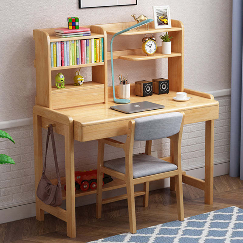 Nordic Rubberwood Desk Chair — Not Height Adjustable / White