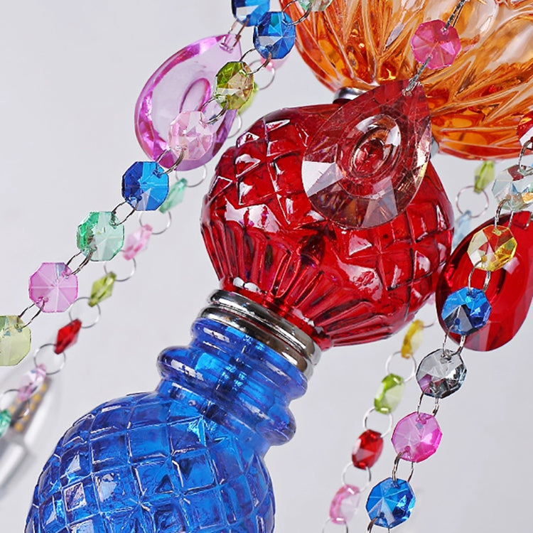 Modern Luxe Crown Iron Glass Crystal Chandelier