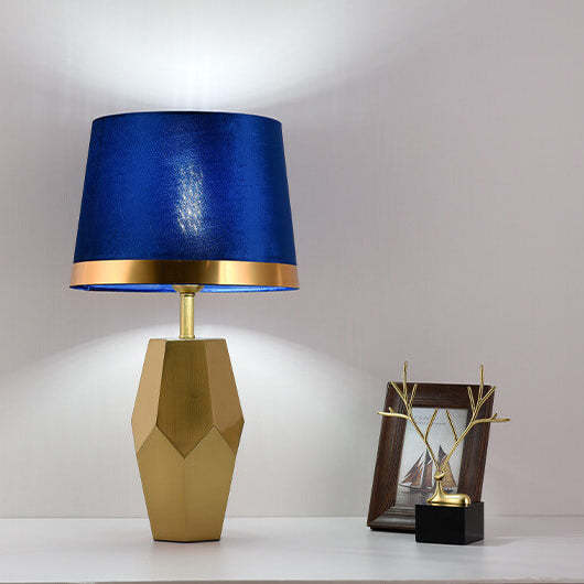 Luxury Art Fabric Metal Geometric Lamp
