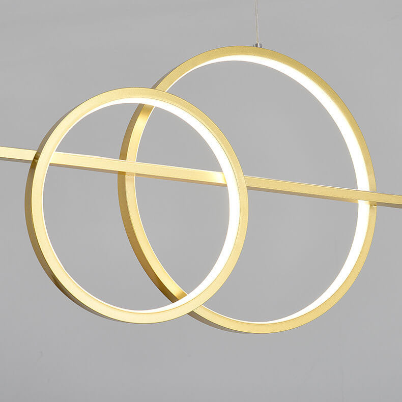 Modern Long Strip Round Globe LED Island Chandelier