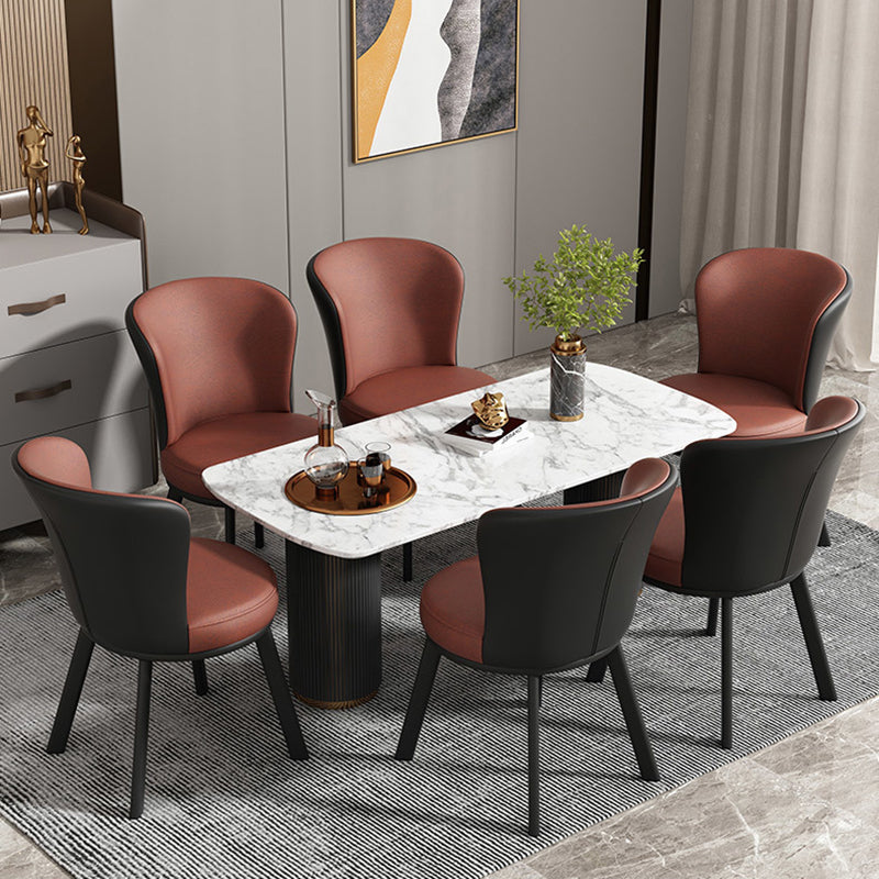 Contemporary Fabric Upholstered Steel Dining Chair