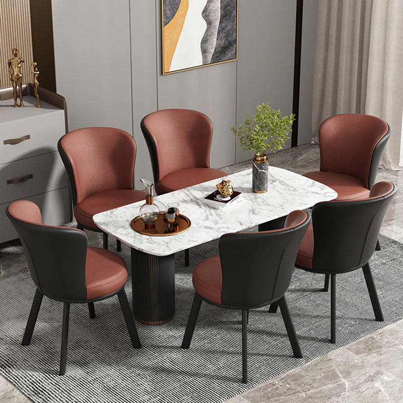 Contemporary Fabric Upholstered Steel Dining Chair