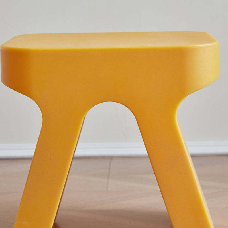 Minimalist Rectangular Plastic Stool — Blue