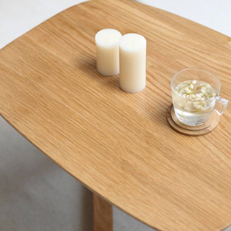 Vintage Wood V-Shape Base End Table