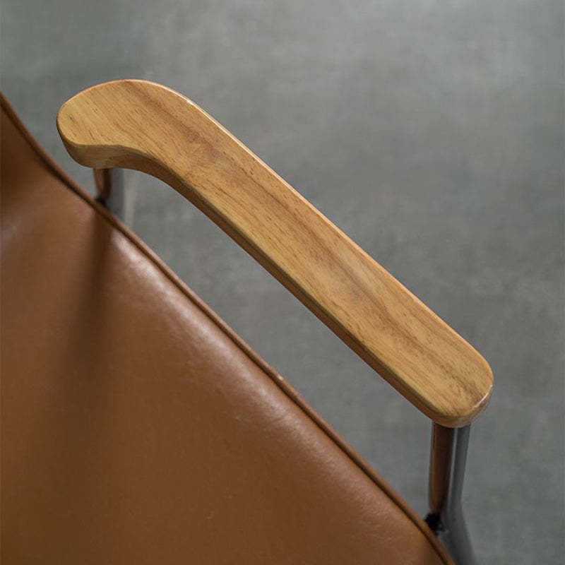 Faux Leather Upholstered Dining Chair — Green Seat + Gold Legs