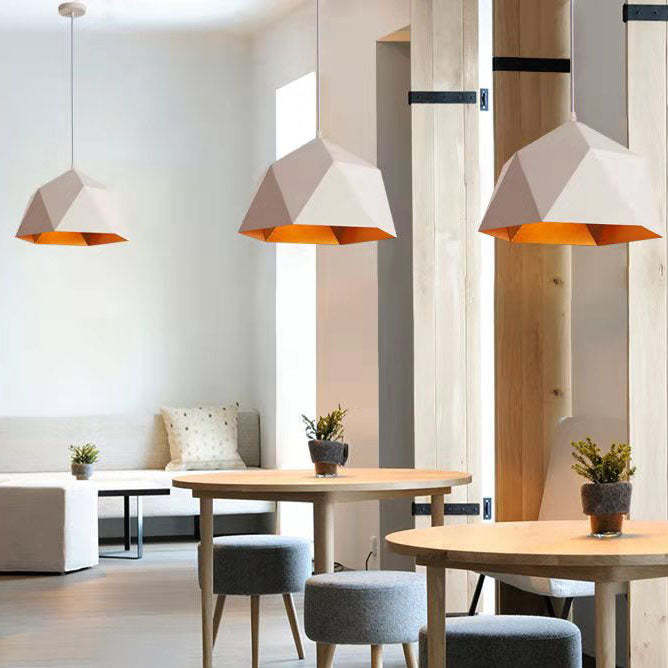 Modern Macaron Iron Lozenge Pendant Light