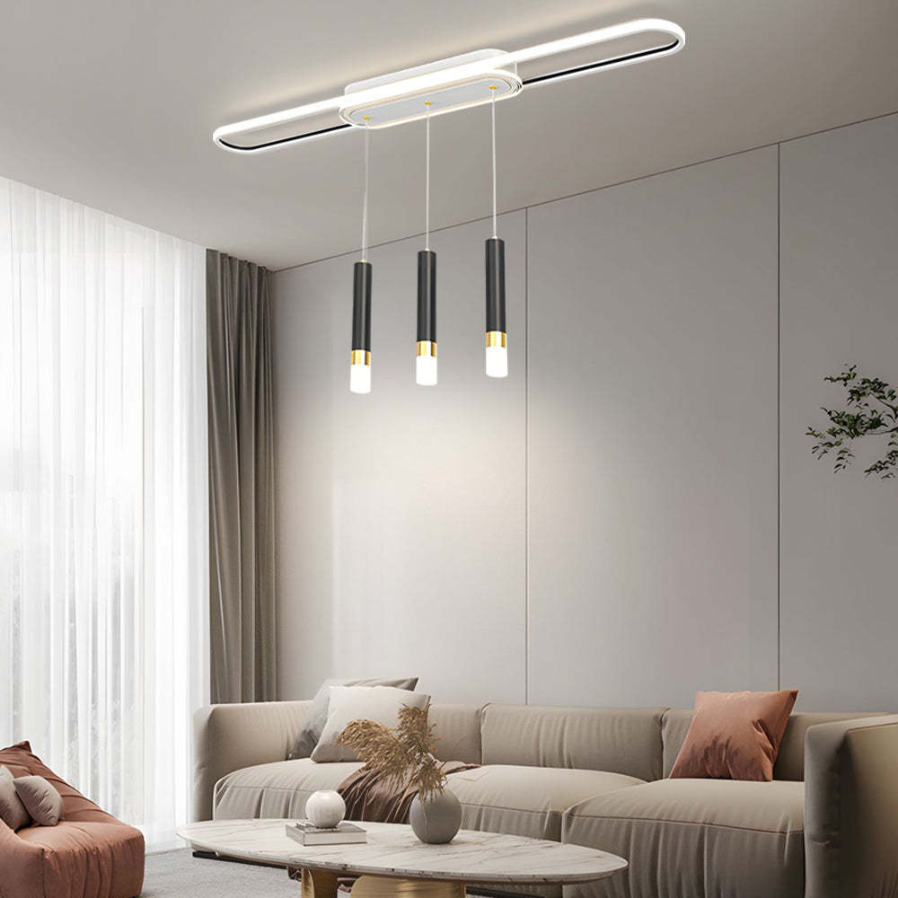 Long Circular LED Modern Ceiling Hanging Light