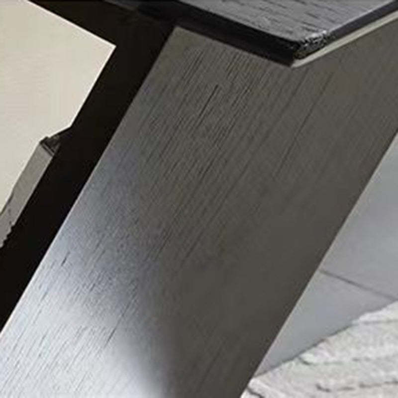 Minimalist Z-Shape Wood Metal End Table