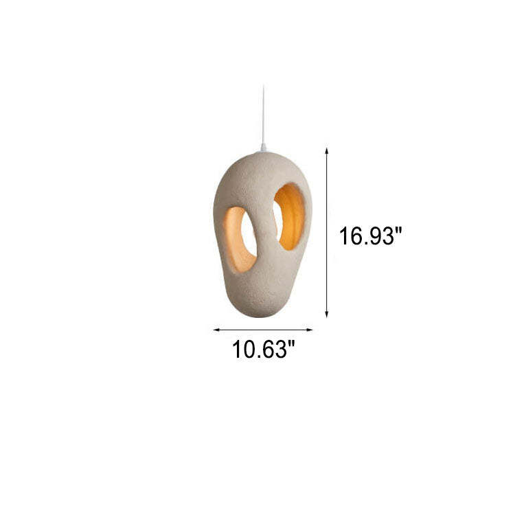 Japanese Wabi-sabi Resin Circle Pendant Light