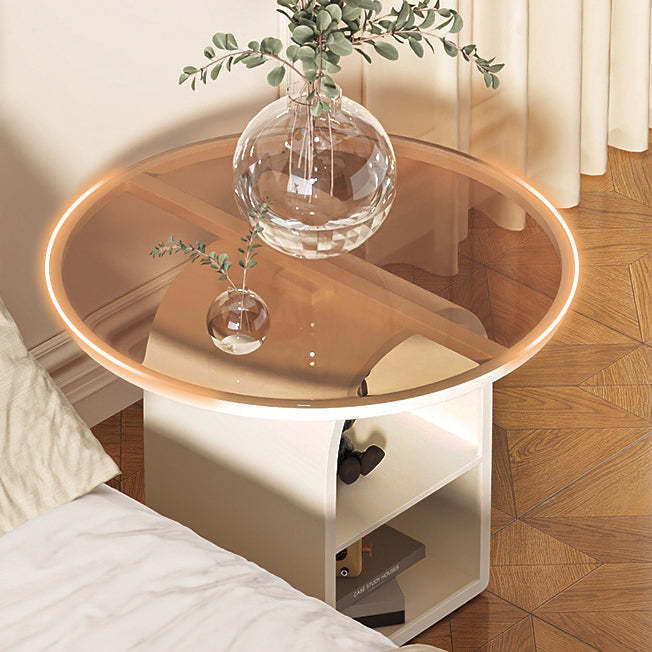 Minimalist Glass Iron 3-Tier Coffee Table