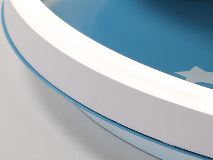 Astronaut Planet Round Kids Flush Mount Light