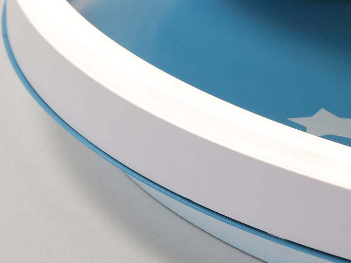 Astronaut Planet Round Kids Flush Mount Light