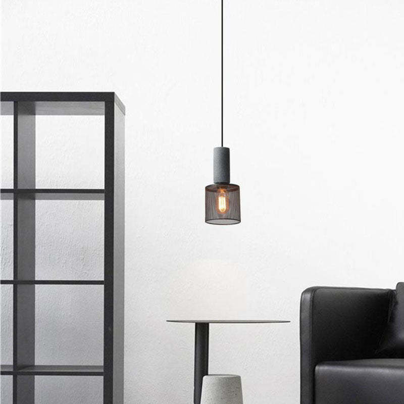 Industrial Tapered Cement Iron Pendant Light