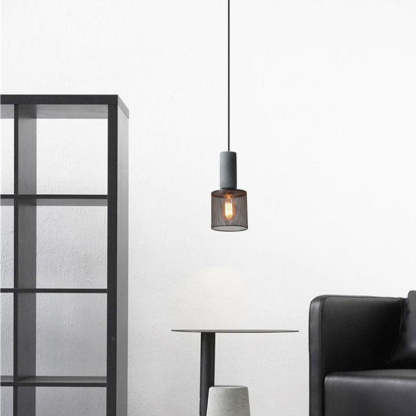 Industrial Tapered Cement Iron Pendant Light