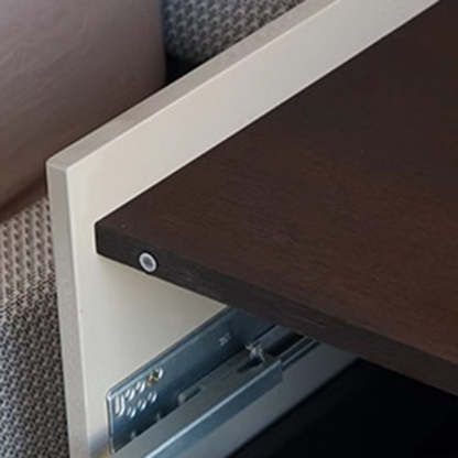Contemporary Engineered Wood Wood Grain 2-Drawer Side Table