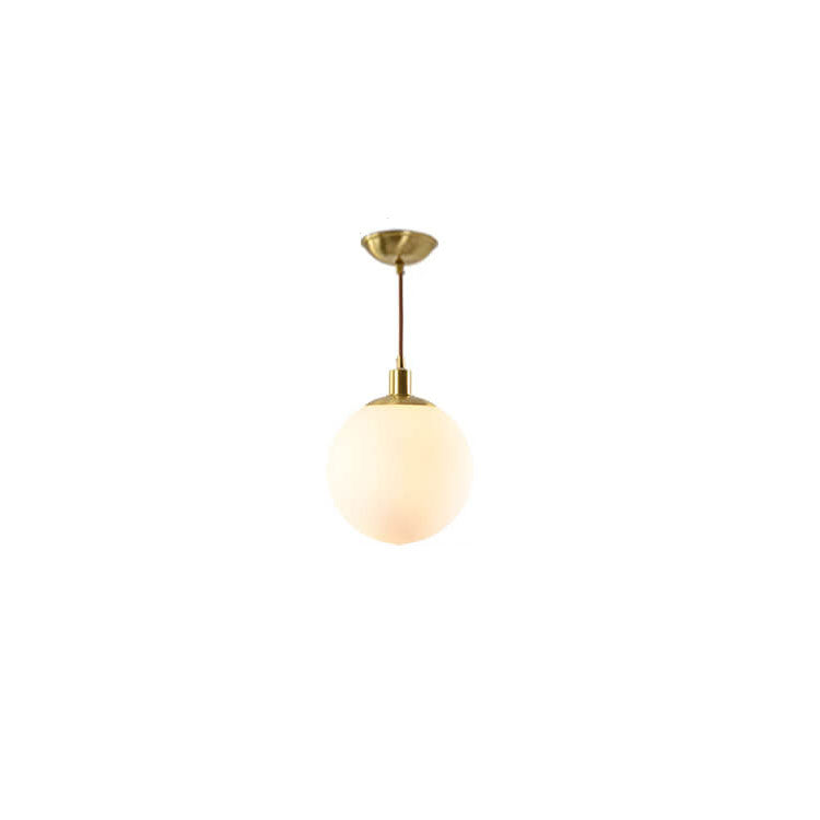 Nordic Minimalist White Orb Pendant Light