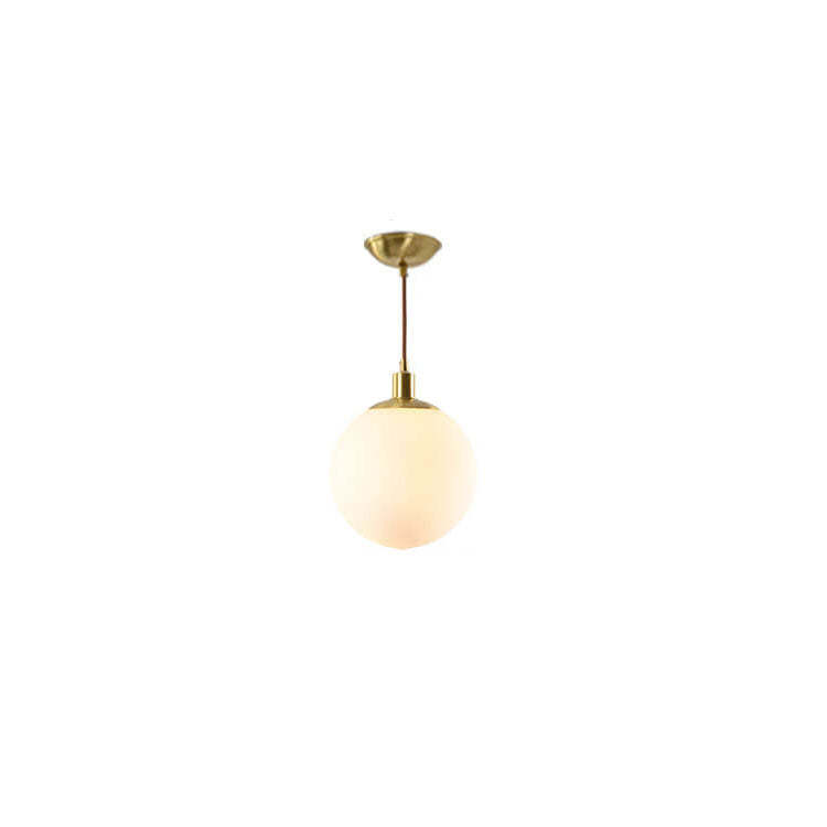 Nordic Minimalist White Orb Pendant Light