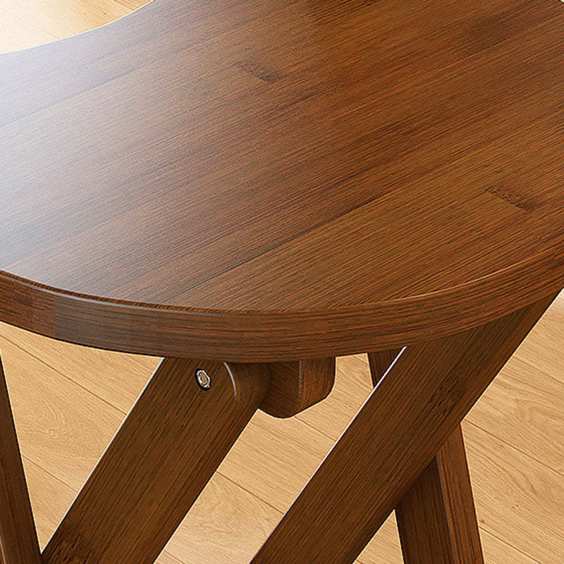 Contemporary Bamboo X-Leg Foldable Bar Stool