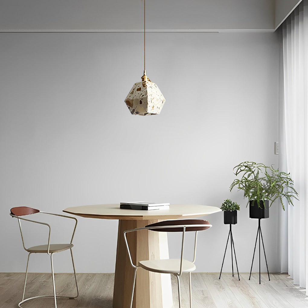 Retro Terrazzo Concrete Nordic LED Chandelier