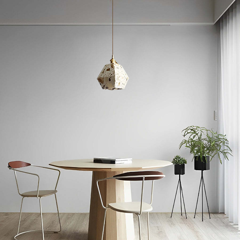 Retro Terrazzo Concrete Nordic LED Chandelier