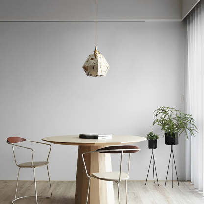 Retro Terrazzo Concrete Nordic LED Chandelier