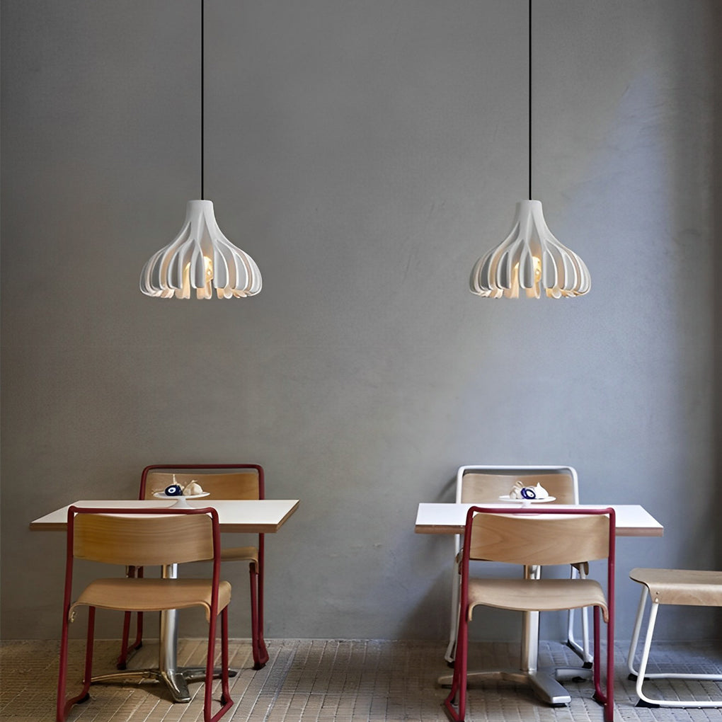 Modern multi-color pendant lighting in resin — Matte Black