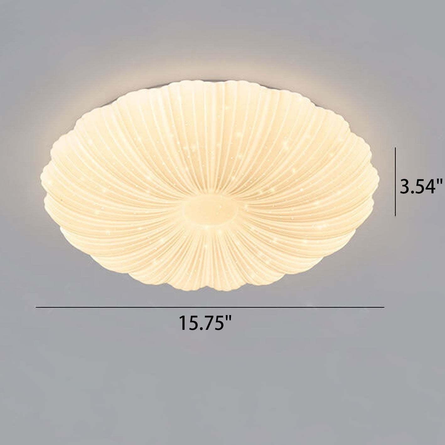 Minimalist Shell Acrylic Round LED Flush Mount Light