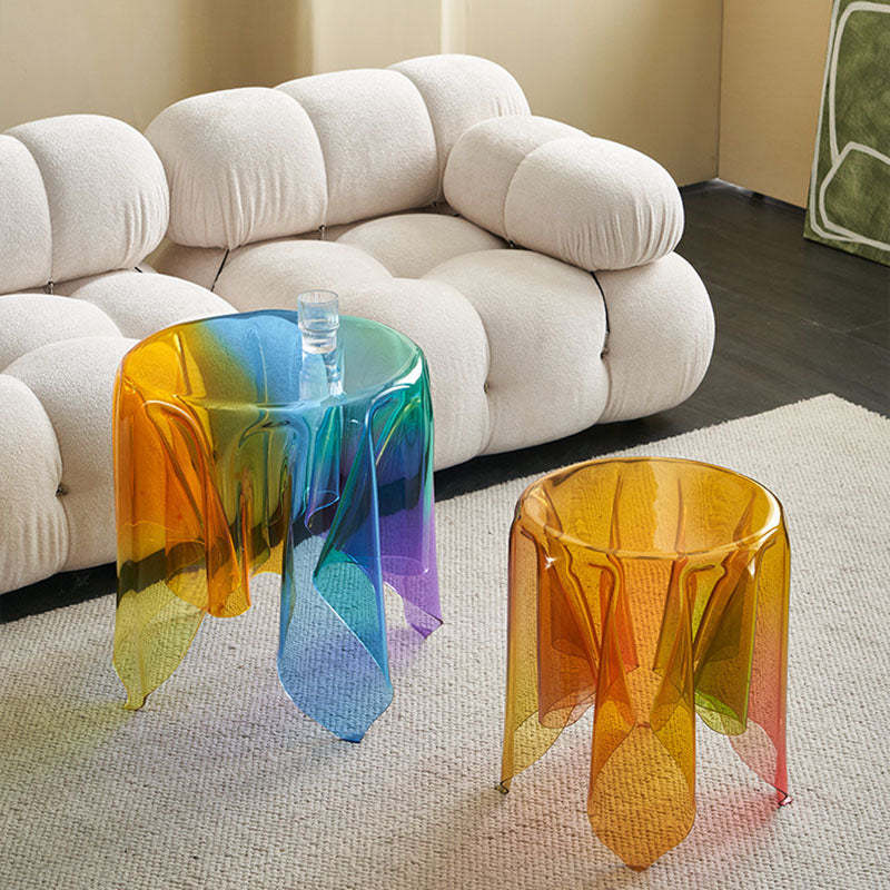 Scandinavian Wrinkle Tablecloth Acrylic Coffee Table
