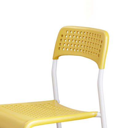 Minimalist Plastic Iron Perforated Dining Chair