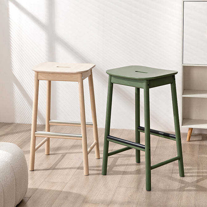 Oak wood birch rectangular bar & counter stools - minimalist