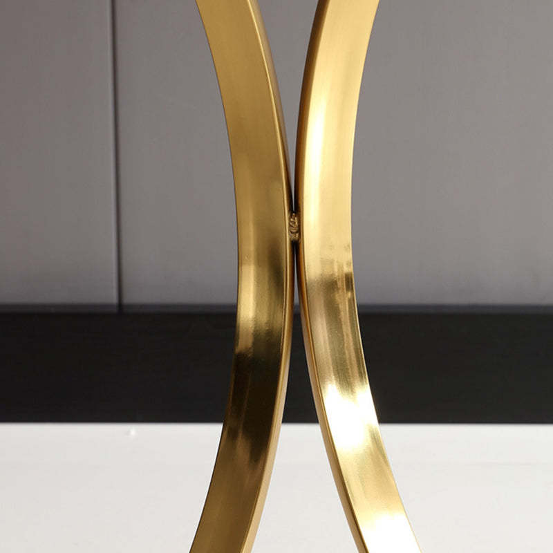 Modern Round Marble Titanium Steel Coffee Table