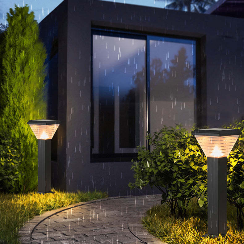 Minimalist Square Cylinder Solar LED Outdoor Light