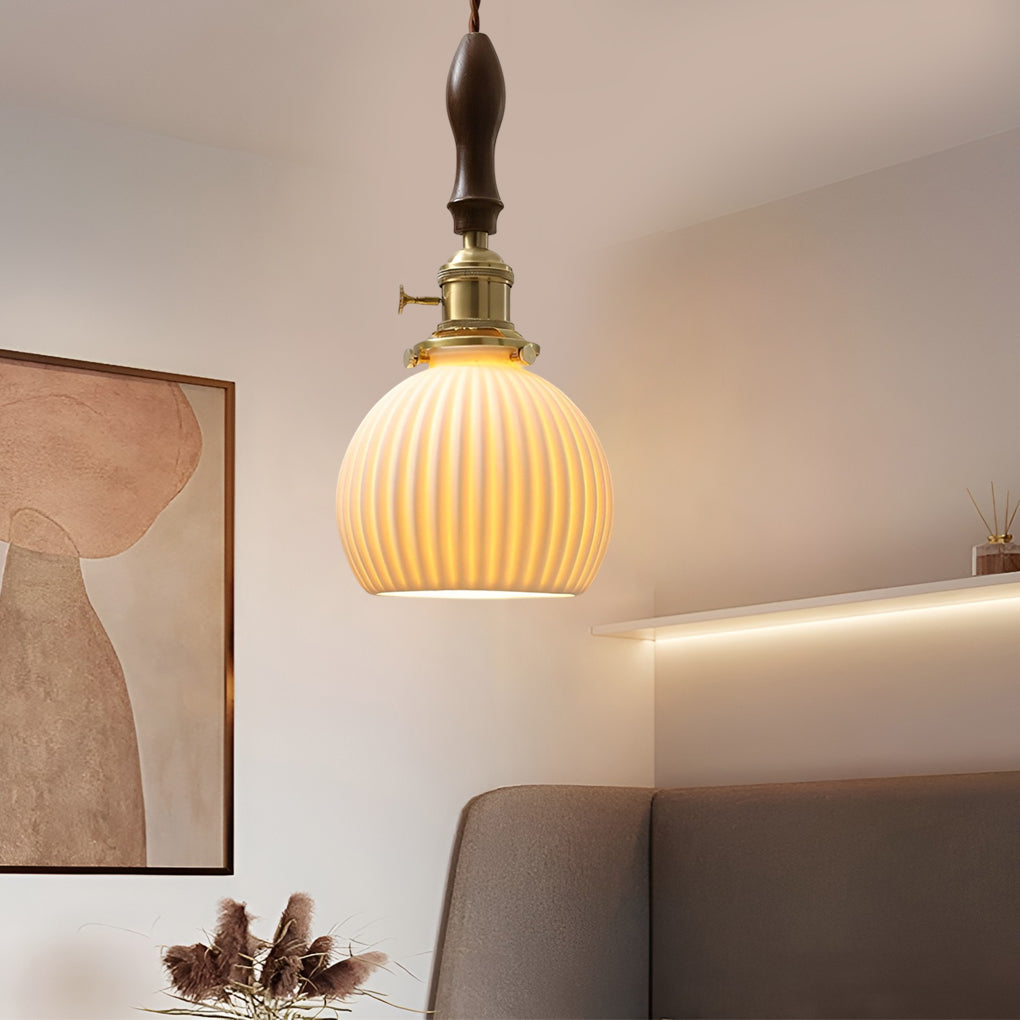 Ceramic Copper 12W Nordic Plug-In Wall Lamp