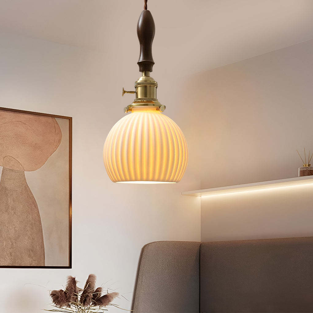 Ceramic Copper 12W Nordic Plug-In Wall Lamp