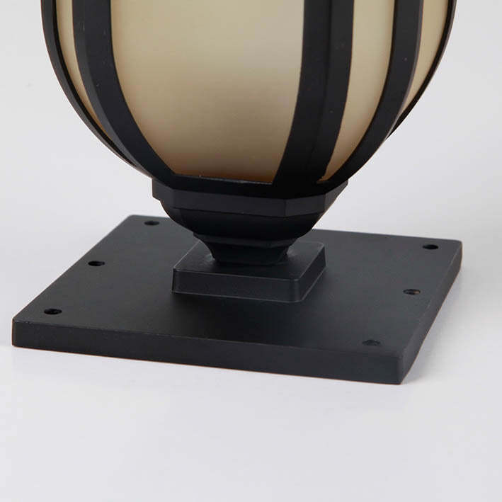 European Vintage Glass Aluminum Cage Outdoor Landscape Light