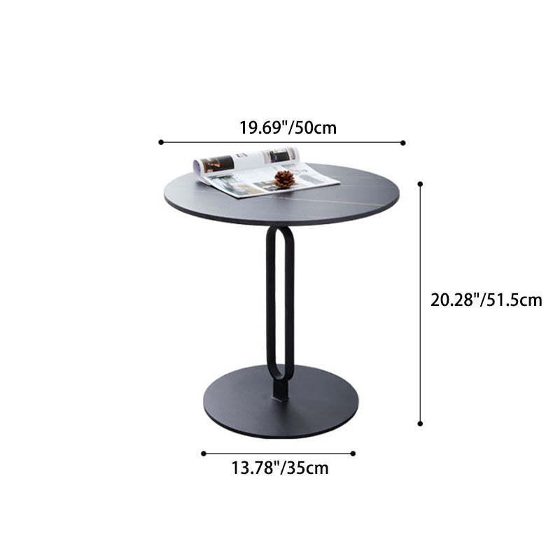 Minimalist Marble Steel Three-Leg Coffee Table