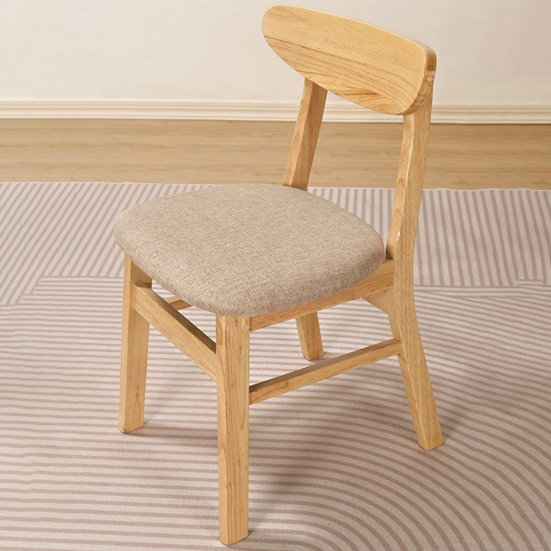 Minimalist Bent Wood Fabric Dining Chair