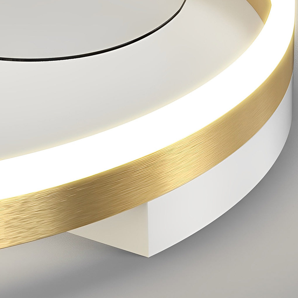 Round LED Mute Intelligent Modern Bladeless Fan