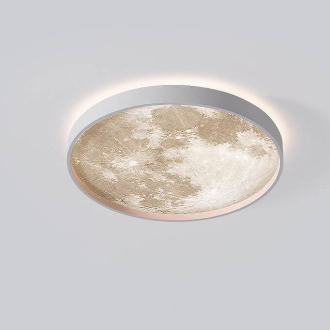 Nordic Moon Round LED Flush Mount Light