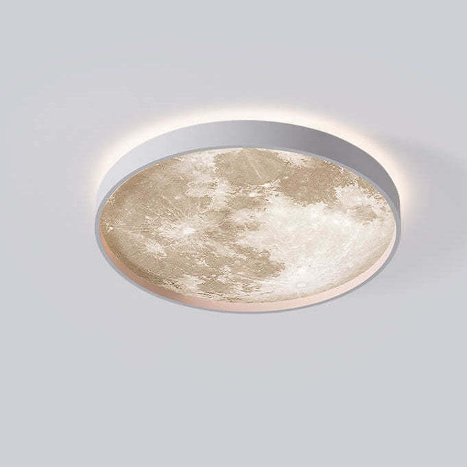 Nordic Moon Round LED Flush Mount Light